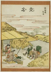 Kuwana, de la série "Les Cinquante-trois Stations du Tokaido (Tokaido gojusan tsugi)"