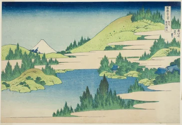 Lac Hakone dans la province de Sagami (Soshu Hakone Kosui), de la série "Trente-six vues du mont Fuji (Fugaku sanjurokkei)"