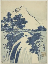 Paysage avec cascade, d