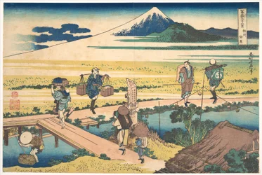 Nakahara, dans la province de Sagami (Sōshū Nakahara), tiré de la série « Les trente-six vues du mont Fuji » (Fugaku sanjūrokkei)