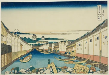 Pont Nihonbashi à Edo, de la série "Trente-six vues du mont Fuji"