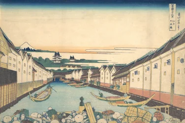 Nihonbashi à Edo, de la série Trente-six vues du mont Fuji