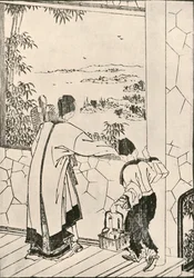 Personnes regardant par une fenêtre