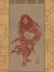 Shoki rouge, le vainqueur des démons, daté de 1847