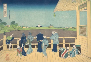 Salle Sazai au temple des cinq cents Arhats, de..., vers 1830-32