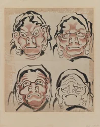 Esquisse de quatre visages