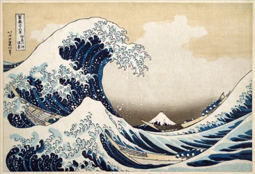 La Grande Vague au large de Kanagawa, de la série «36 vues du mont Fuji», 1831