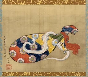 Le Luth et le Serpent Blanc de Benten, Période Edo, 1847