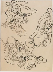 Trois hommes gesticulant
