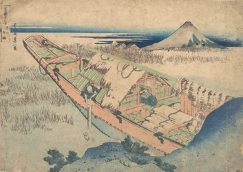 Ushibori dans la province de Hitachi Joshu Ushibori, de la série Trente-six vues, vers 1830-1832
