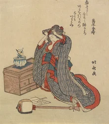 Femme se coiffant, 1797-1819