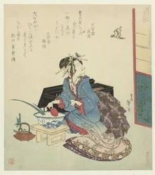 Geisha regardant un coucou