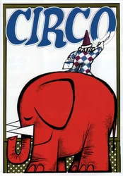 Affiche publicitaire pour un cirque, vers 1920