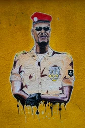 Portrait de rue de Mamadi Doumbouya, Conakry, 2019