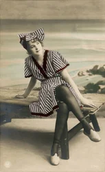 Femme en robe d