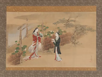 Visages du soir, chapitre Yugao du Conte de Genji, 18e siècle