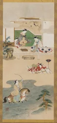 Parodie du conte de Nasu no Yoichi, période Edo, 1615-1868