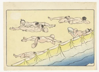 Hommes au repos. La grande queue (titre de la série)