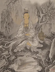 Kannon en robe blanche