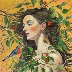 La femme de la forêt sereine