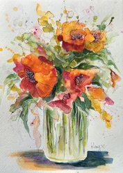 Bouquet de coquelicots éclatants