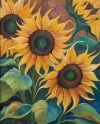 Des tournesols sous le chaud soleil d
