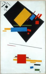 Peinture suprématiste Trapèze noir et carré rouge, 1915