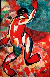 Le Baigneur Peinture de Kasimir Malevitch (1878-1935) 1910 Dim. 105x69 cm Amsterdam, Stedelijk Museum