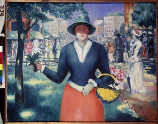 Une bouquetière