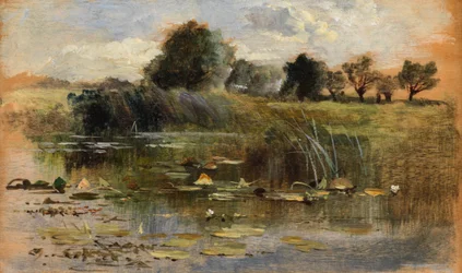 A Backwater (huile sur panneau)