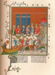 Intermède pendant le repas, 14e siècle, 1849