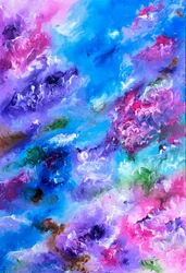 Fleurs abstraites aux couleurs vives
