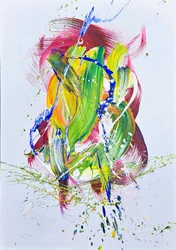 Tourbillon abstrait aux couleurs vives