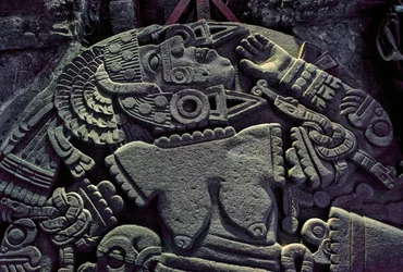 Amériques; archéologie; Mexique; Templo Mayor; Grand Temple des Aztèques; Coyolxauqui, 2010 (photo)