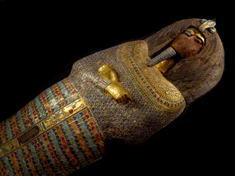 Cercueil du Pharaon Akhenaton, 18ème Dynastie; Nouvel Empire; Égypte; Musée Égyptien, 2009 (photo)