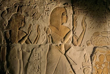 Égypte; Amarna; mm6741; Archéologie; 18e dynastie; Tombe de Maya, Saqqara, Nouveau Royaume, 2001