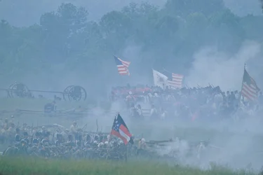 Reconstitution de la bataille de Manassas, Guerre civile, 2004 (photo)