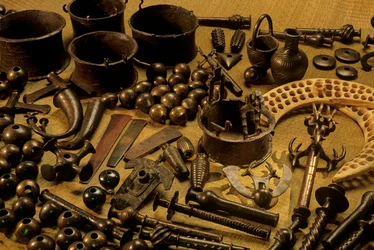 Cache de Nahal Mishmar de 429 objets trouvés dans une grotte, 5500 ans, près de la mer Morte, Israël
