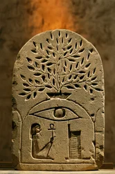 Stèle en grès au dieu Osiris, 2002