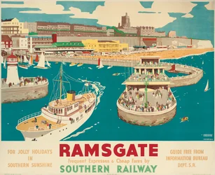 Affiche de la Southern Railway faisant la publicité de Ramsgate
