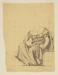 Étude de draperie pour "La Vie Active," Lunette dans le bâtiment administratif, Oberlin College, Oberlin, OH