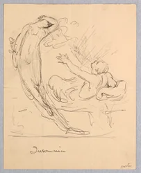 Insomnie, étude pour une affiche pour le composé de céleri de Paine