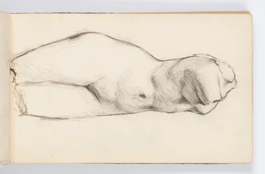 Page de carnet de croquis : Statue classique