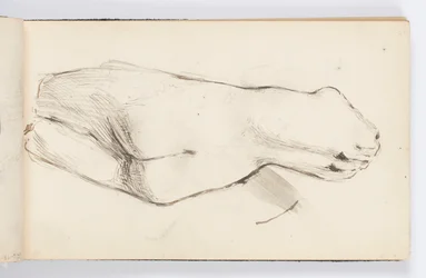 Page de carnet de croquis : Statue classique