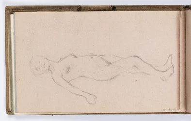 Page de carnet de croquis : Nu féminin