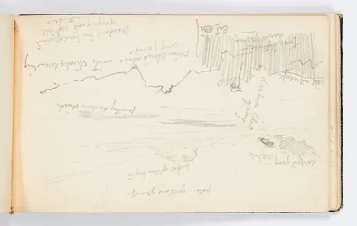 Page de carnet de croquis : Paysage