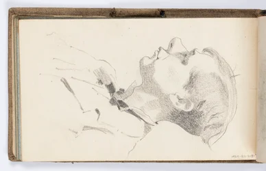 Page de carnet de croquis : Homme de profil