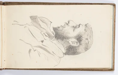 Page de carnet de croquis : Homme de profil