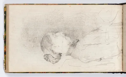 Page de carnet de croquis : Femme de profil