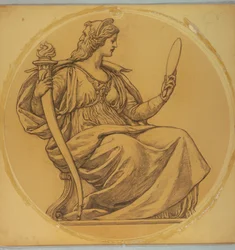 Étude pour "Prudence," Lunette au Palais de Justice du Comté de Hudson, Jersey City, NJ